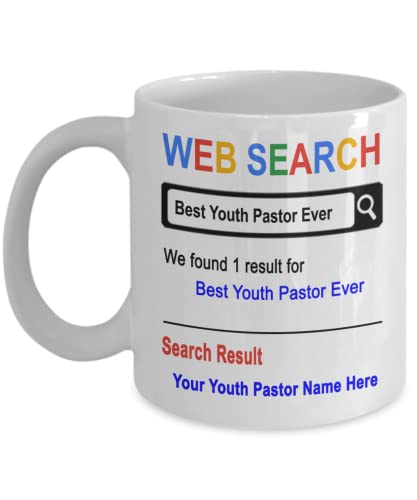 Caneca de pastor juvenil personalizada, melhor caneca de pastor juvenil, caneca de pastor juvenil, presentes de pastor juvenil, presente para pastor de jovens, ideia de presente de cesta de natal de aniversário de pastor de jovens, caneca personalizada de pastor de jovens
