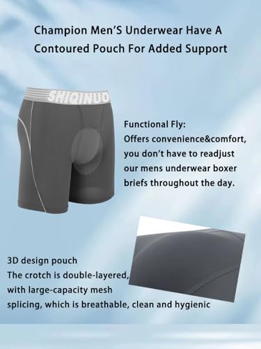 ​​Men's Athletic Jogging Boxer Briefs - Super Soft Stretchy Quick Dry Breathable Mesh 3-Pack Underwear​​4