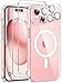 ivencase Magnetic for iPhone 15 Case with 2 Pack Screen Protector and 2 Pack Camera Lens Protector, Compatible with MagSafe, Shockproof Protective Clear Back Phone Case for iPhone 15 6.1 Inch -Clear