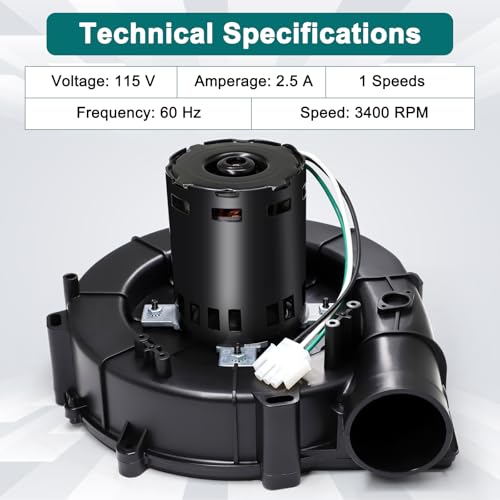 Image of A249 Draft Inducer Blower Motor Replacement for Lennox 103618-01 103618-03 702112686 702113118 702113212, LB-94724AE Furnace Flue Exhaust Vent Motor for Fasco A249 Inducer Blower Motor.