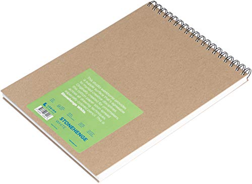 Legion Stonehenge Wired Pad , Cotton Deckle Edge Paper, 9 By 12 Inches, White Paper, 32 Sheets #TOP1