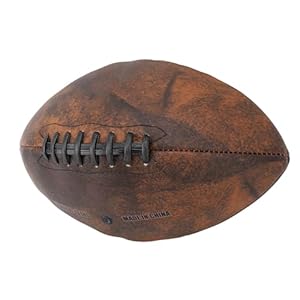 Jenngaoo Rugby Ball, Größe 9 American Football Ball, PU Rugbyball Schottland, Bequemer Griff Vintage Design Sportfußball Für Training Und Gameplay, Für Erwachsene Geeignet
