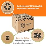SAFARIPAK - 10 Pack Strong Extra Large Reusable Cardboard Storage Packing Moving House Boxes 52cm x 52cm x 40cm with Carry Handles and Room List Checkboxes - 108 Litres Capacity - Image 5