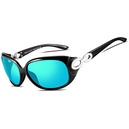 SIPLION Homme Sport Lunettes De Soleil Polarisé UV400 Protection TR90 Super léger Cadre (rouge) Cover