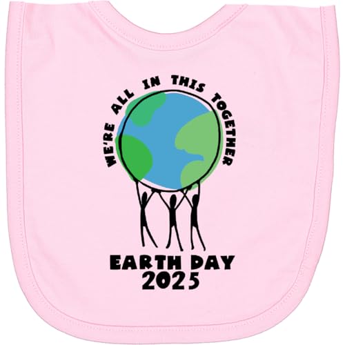 inktastic We're All in This Together Earth Day 2025 Newborn Bib Pink 45022