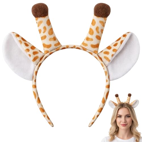 NieYat Giraffen Kostüm Stirnband Safari Kostüm für Karneval und Halloween Tierkostüm 22x20 cm Safari Kostüm Damen und Tierkostüme für Erwachsene
