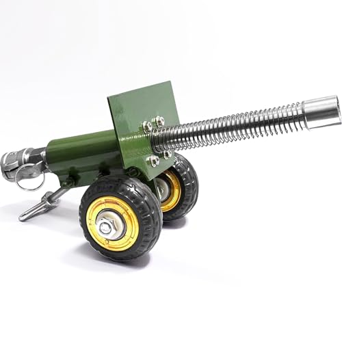 TIETHEKNOT Stainless Steel Mini Cannon Model with Recoil Mechanism - Perfect for Outdoor Games and Collectors’ Gift (Green)