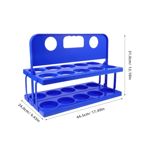 Porte-bouteille pliable bleu grosse capacité avec base stable pour gourde - 2