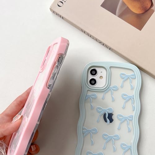 Coque iPhone 11 esthétique bleu pastel pour fille - 4