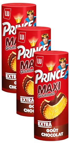 Prince de LU Maxi Gourmand - Biscuit avec Maxi Fourrage Chocolat - Au Blé Complet - Idéal pour le...