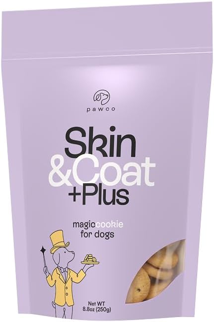 Pawco Dog Treats, Skin & Coat – Supports Skin Barrier & Coat Shin...