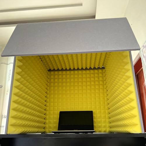 Cabina Portátil para Grabación WORDFUN, Cubierta de Aislamiento Acústico para Escritorio, Escudo Absorbente para Micrófono, Estudio de Grabación en Casa miniatura 1