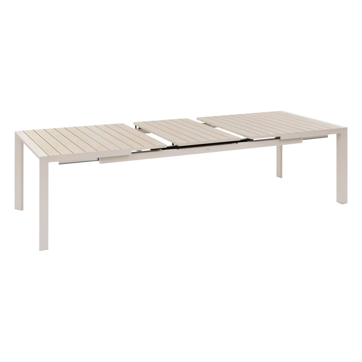 Hespéride - Table de Jardin Extensible Evasion Argile - 10 Places - Aluminium Traité Epoxy Antirouille - Meuble d'Extérieur à Rallonge Automatique