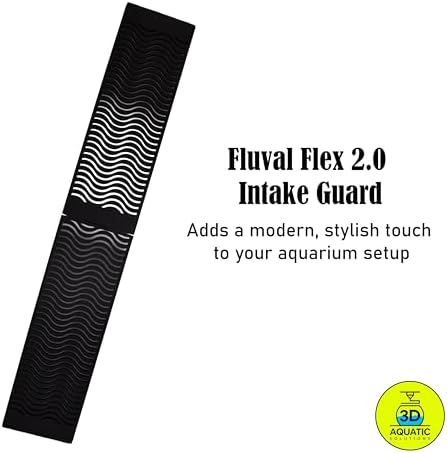 3DAquaticSolutions Aquarium Intake Cover for Fluval Flex 2.0 β Shrimp Safe Filter Guard, Protects Shrimp & Fry, Reduces Strong Water Flow, Easy Install, 3D Printed Intake Protector (Black) - 2