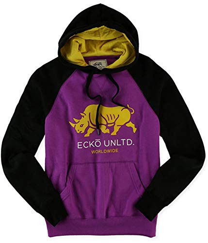 Ecko Unltd. Mens Roaming Rhino Pullover Hoodie Sweatshirt, Purple, X-Small