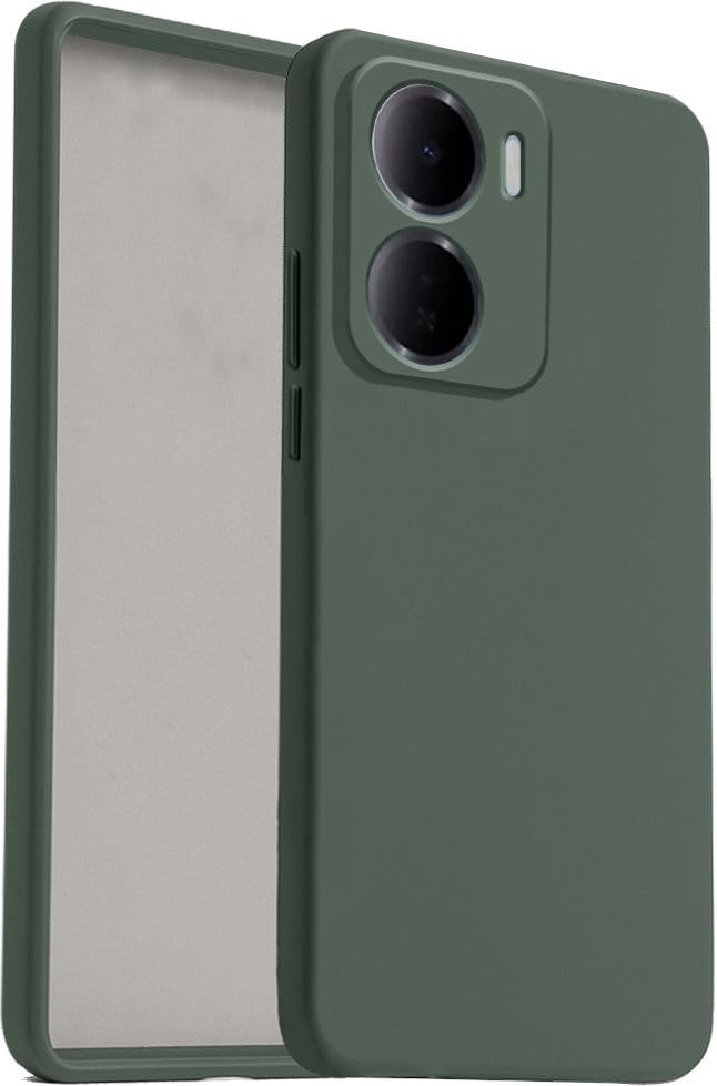 Image of AeoFit Back Cover for Redmi 15A 5G | Soft Micro-Fibre Lining Inside | Camera Protection Bump | Shockproof Back Cover Case for Redmi 15A 5G (Green)