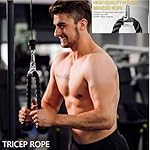 Cable Machine Attachments Home Gym, Triceps Rope, V Handle Cable Attachment,39inch LAT Pull Down Bar, Straight Rotaing Bar - Image 3