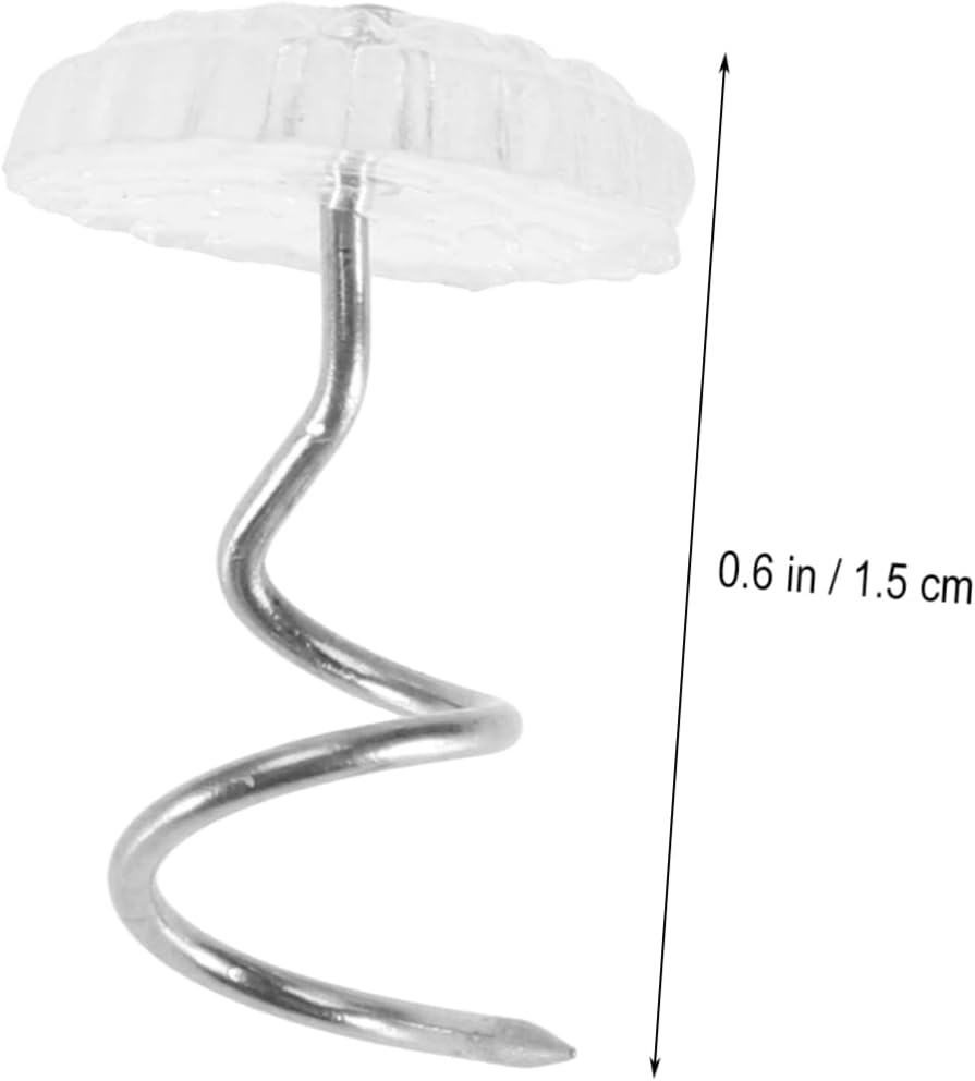 100pcs Slip Twisted Sheet Pins for Upholstery Bedskirts Traceless Plastic Head Fasteners Head Design Secure Bedding Slipcovers Easy to Use