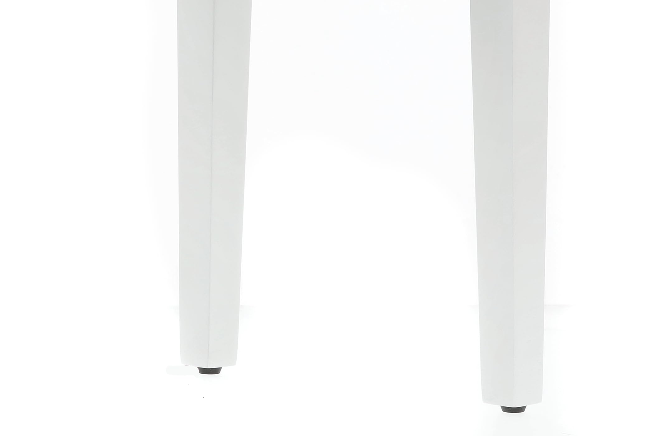 Gewa panca per pianoforte Deluxe Autolift con regolazione dell'altezza confortevole, legno massello, bianco opaco, rivestimento del sedile in vinile bianco