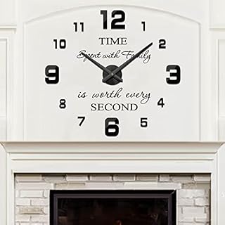 VANGOLD Modern Mute DIY Frameless Large Wall Clock 3D Mirror Sticker Metal Big Watches Home Office Decorations (Black-4)