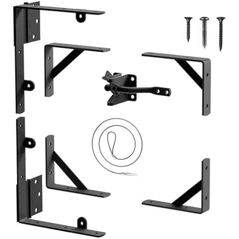 MROCO Anti Sag Gate Kit with Self-Locking Gate Latch Heavy-Duty Gate Frame Hardware Adjustable Bracket for Wooden Gates, Fences, Driveways Gates, Shed Doors, Corral Gates, Wood Windows Cover