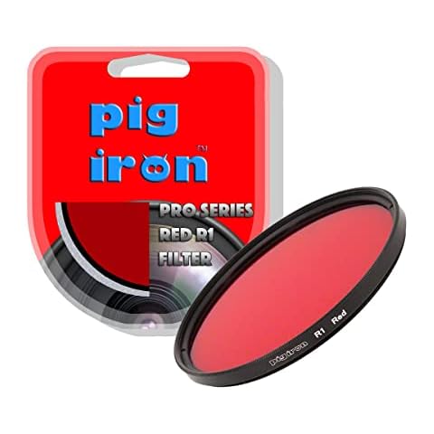 Pig Iron Red R1 Pro Filter. Contrast Booster for Black and White Photography. Special Effects Camera Lens Filter. (40.5mm) Cover