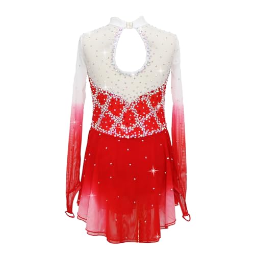 Saia de patinação feminina fantasia de patinação feminina simples generosa vestido de patinação artí