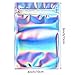 100 Pieces Resealable Smell Proof Bag 4x6 Various Size Mylar Bags Ziplock Bags Flat Clear Ziplock Storage Bags Holographic Rainbow Color