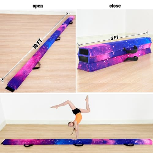 Image of Marfula 6 FT / 8 FT / 9 FT Folding Gymnastics Beam Foam Balance Floor Beam