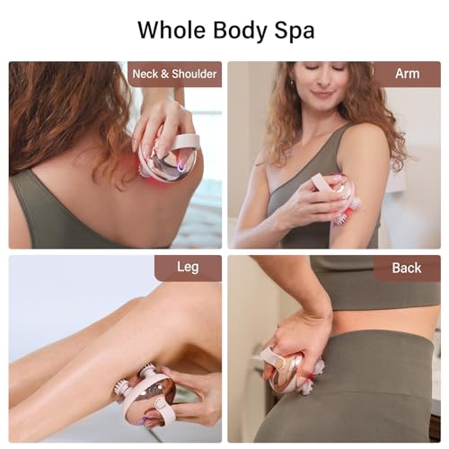 arboleaf Kopfhaut-Massagegerät elektrische Kopfmassage IPX7 wasserdicht mit 8 abnehmbaren Massageköpfen und 3 Massagemodi, handliches Kopfmassagegerät für Entspannung, Tiefenreinigung(rosa) 3