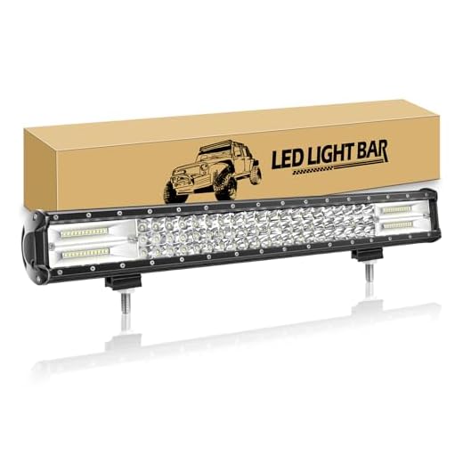 RIGIDON Barra de Luz LED 59cm 23 Pulgadas 324W para 4x4, Off Road, Camión, Tractor, Coche, ATV, UTV, SUV, Barco, Vehículo Todoterreno - Faro de Trabajo e Iluminación Exterior