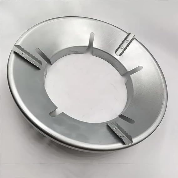 s.sutariya Silver Gas Saver Burner Stand Gas Chula Burner Gas Saver Stand Jali Ring Fire & Windproof Energy Saving, Gas Chula Support Stand 4 Legs Supported For Indian Gas 0.7mm (Pack Of 1) Silver-image-36