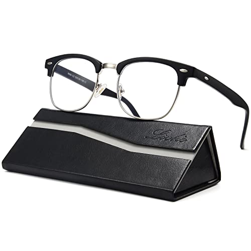 Livhò Blue Light Blocking Glasses, Computer Gaming Glasses, Anti Eye Strain/Filter Ray Lens, Sleep Better for Women Men (Matte Black)