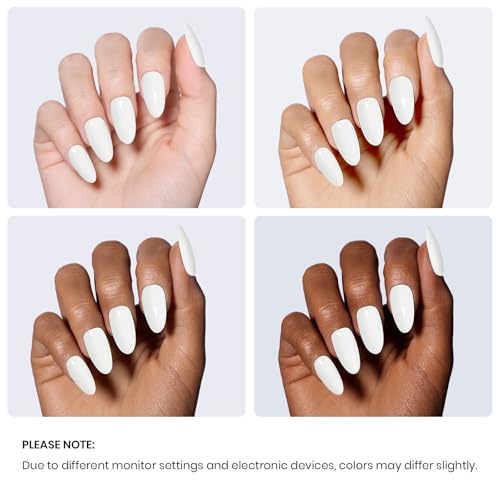 Image of Beetles White Gel Nail Polish - French White 1PC 15ml Gel Polish Soak Off UV LED Needed Nail Art Summer Manicure Salon DIY Design at Home 4th of July Nails Gifts for Woman