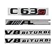 Produktbild CRTXBCG Auto-Logo 2019 Gloss schwarz c63s Fit für AMG V8 Biturbo-Kofferraum-Abzeichen Embleme für Mercedes W205 Automotive Außenzubehör (Color : Gloss Black)