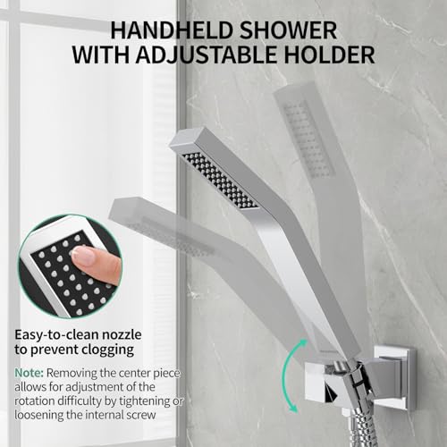Image of SR SUN RISE 10 Inch Ceiling Mount Rain Shower System,Polished Chrome