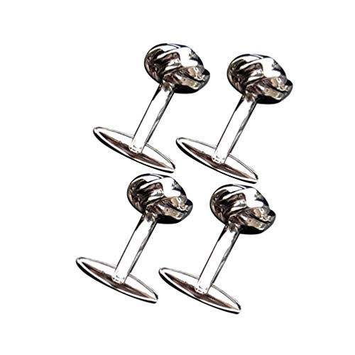 Abotoaduras masculinas ExCEART com 4 peças de abotoaduras de rosas com botões para camisa de smoking