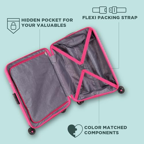 Image of American Tourister Liftoff+ | Small Size Cabin Trolley Bag (55 cm) for Travel | 360 8 Wheel Travel Luggage | Hard Case Polypropylene (PP) Suitcase | Mounted TSA Lock | Berry Blast