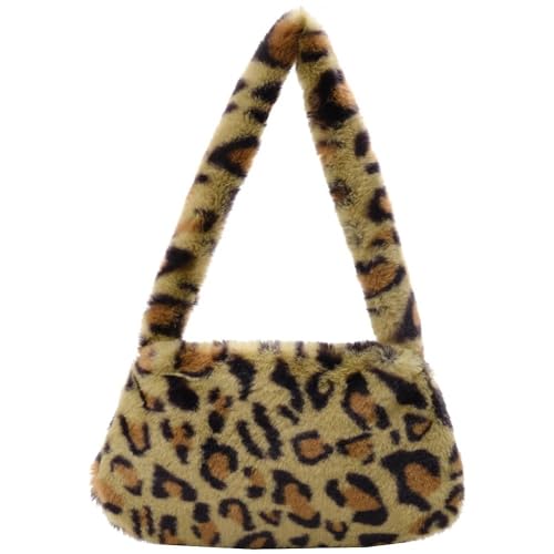Mini sac à bandoulière en fourrure imprimé vache petit sac à main peluche hiver