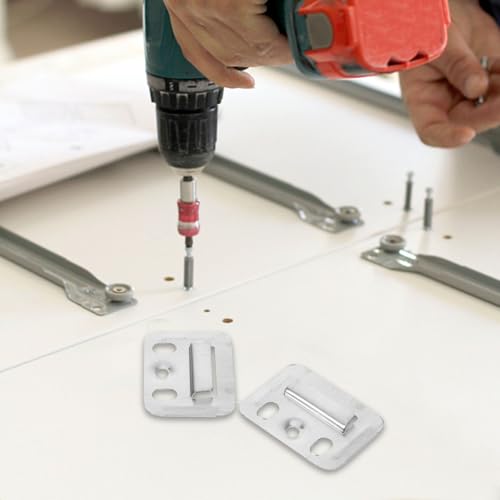 Image of HEMOTON 100pcs Wall Buckle Interlocking Hanging Bracket Couch Clips Wall Panel Fixings Furniture Fixings Hanger Wall Panel Clips Wall Mounting Clips Stainless Steel Silver Clip