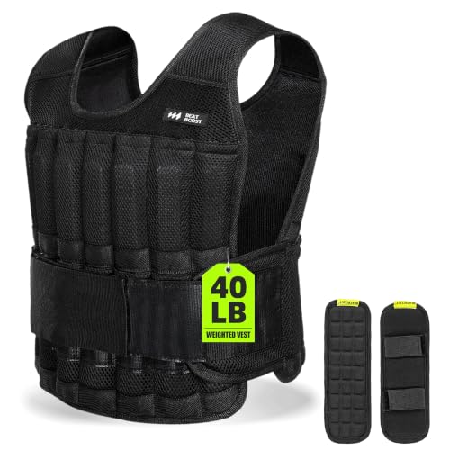 BeatBoost Gilet lesté hommes 40 lb réglable plaques acier entraînement