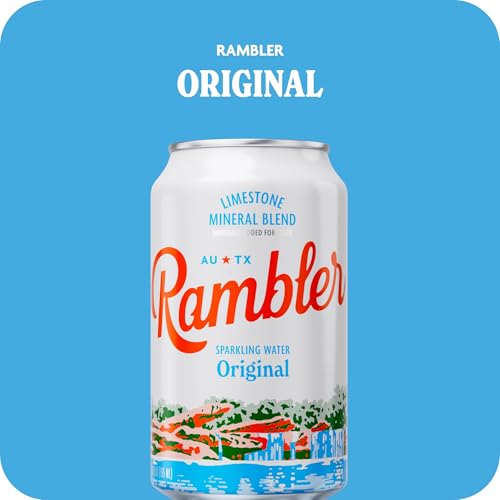 Image of AUTX RAMBLER Sparkling Water, Texas Limestone Mineral Blend, Original Natural Flavor, 12-Ounce Cans, 12-Pack
