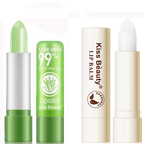 Moisturizing Lip Plumper Lip Balm Long Lasting Nutritious Lip Balm Lips Moisturizer Magic Temperature Color Change Lip Gloss 2pack