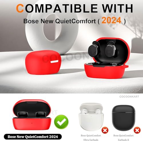 Image of Soft Silicone Case Cover for Bosee New QuietComfort (2024) -Red