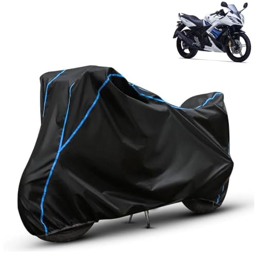 Image of Kerwa Waterproof Bike Cover Compatible with Yamaha R15 S | Dust Proof, UV-Resistant, All-Weather Protection Bike Body Cover, Windproof Elastic Bottom