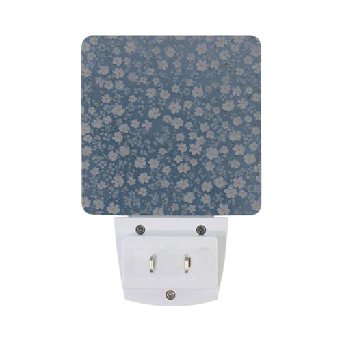 Lámpara de noche LED con sensor de luz azul clara miniatura 6