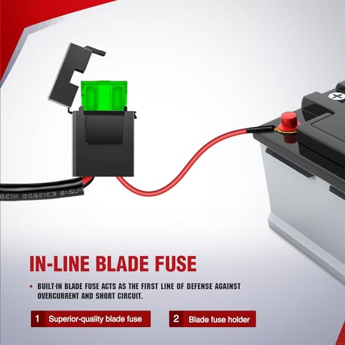 Image of Nilight - 10017W 16AWG DT Connector Wiring Harness Kit LED Light Bar 12V On Off Switch Power Relay Blade Fuse for Off Road Lights LED Work Light-ONE Lead