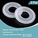 MECCANIXITY Silicone Rubber Gasket Industrial Flange O-Ring for 1 Inch Clamp White Pack of 2