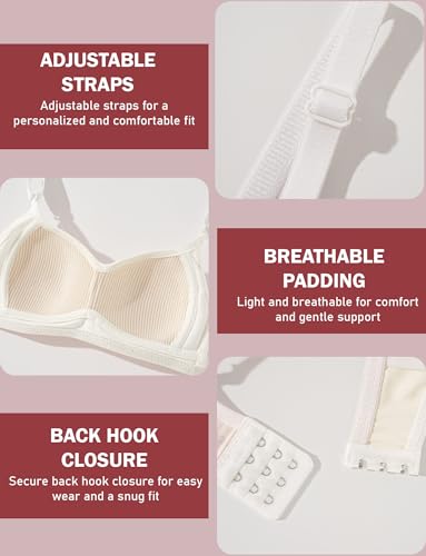 Happy Cherry Girls Lightly Padded Bra Wireless Bralette Underwear Adjustable Training Bras for Teen Girl 12-18 Years4