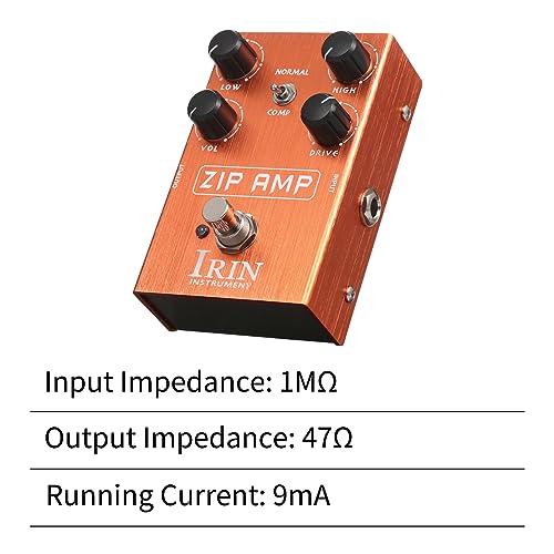 Jemora Overdrive Guitare Pédale d’effet avec Modes Normal/Compression Interrupteur à Bascule Bas/Haut/Volume/Drive 4 Boutons de Contrôle pour Guitare Électrique – ZIP AMP - Les Beatles, Paul McCartney, John Lennon, RIngo Starr, George Harrison Jemora Overdrive Guitare Pédale d'effet avec Modes Normal/Compression Interrupteur à Bascule Bas/Haut/Volume/Drive 4 Boutons de Contrôle pour Guitare Électrique - ZIP AMP – Image 5